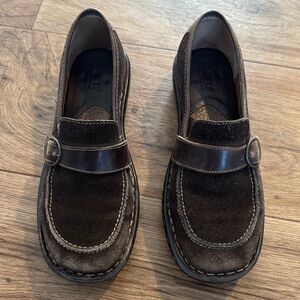 Born Dark Brown Suede Loafers